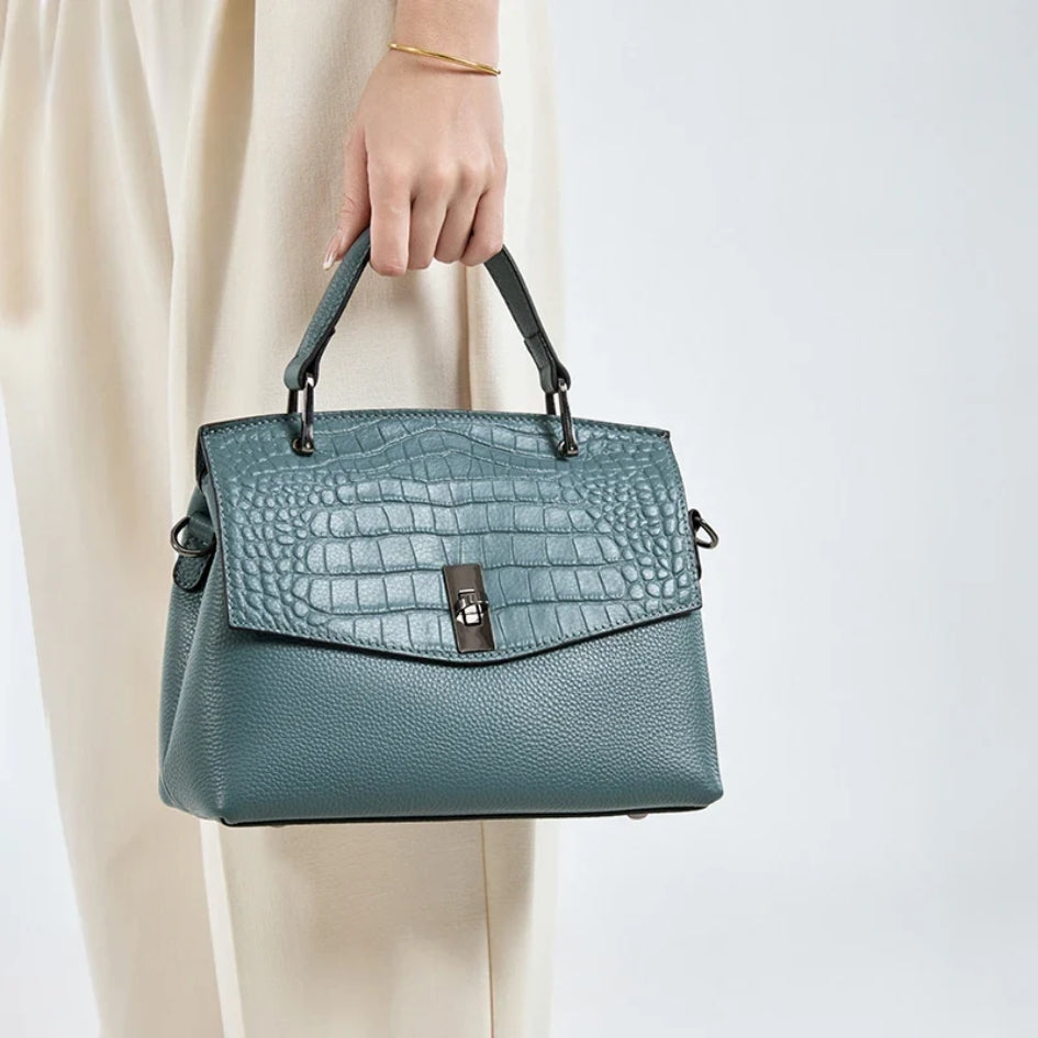 Cowhide Genuine Leather Handbag
