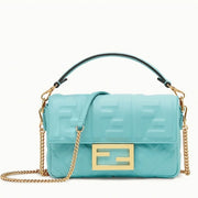 Boutique Quality || Fendi Small Baguette Bag In Blue FF