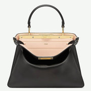 Boutique Quality || Fendi Peekaboo ISeeU Medium Bag In Black Calfskin