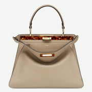 Boutique Quality || Fendi Peekaboo ISeeU Medium Bag In Grey Calfskin