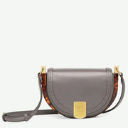 Boutique Quality || Fendi Moonlight Saddle Bag In Grey Calfskin