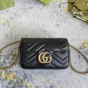 Boutique Quality || 476433 || GG Marmont Matelasse Leather Super Mini Bag