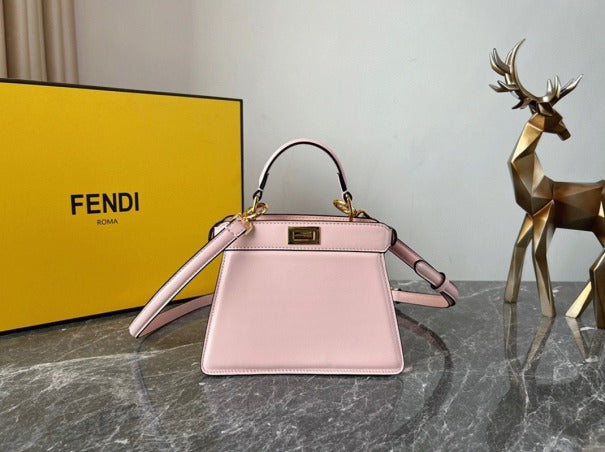 Boutique Quality || Fendi Peekaboo ISeeU Petite Bag In Pink Nappa Leather