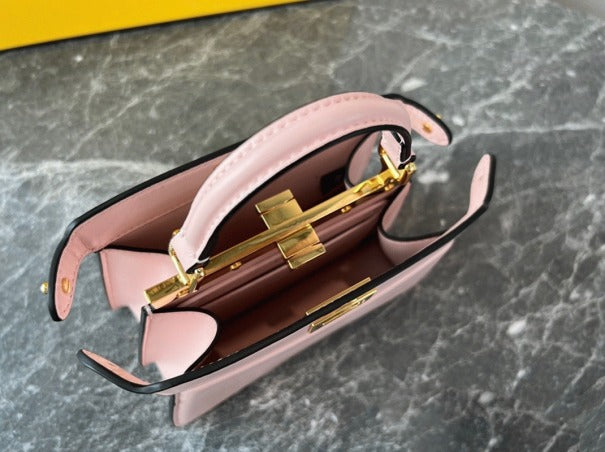 Boutique Quality || Fendi Peekaboo ISeeU Petite Bag In Pink Nappa Leather