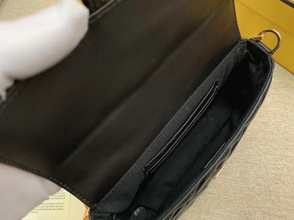 Boutique Quality || Fendi Small Baguette Bag In Black FF