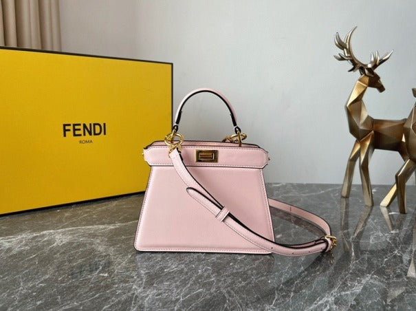 Boutique Quality || Fendi Peekaboo ISeeU Petite Bag In Pink Nappa Leather