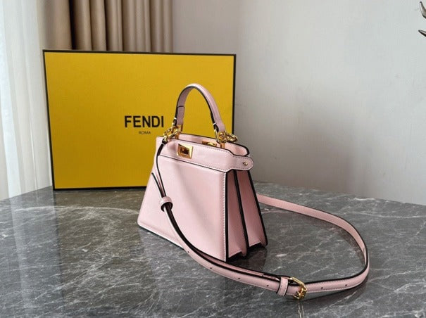 Boutique Quality || Fendi Peekaboo ISeeU Petite Bag In Pink Nappa Leather