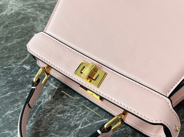Boutique Quality || Fendi Peekaboo ISeeU Petite Bag In Pink Nappa Leather