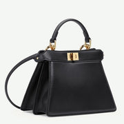 Boutique Quality || Fendi Peekaboo ISeeU Petite Bag In Black Nappa Leather