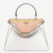 Boutique Quality || Fendi Peekaboo ISeeU Medium Bag In White Calfskin