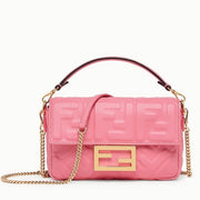 Boutique Quality || Fendi Small Baguette Bag In Pink FF