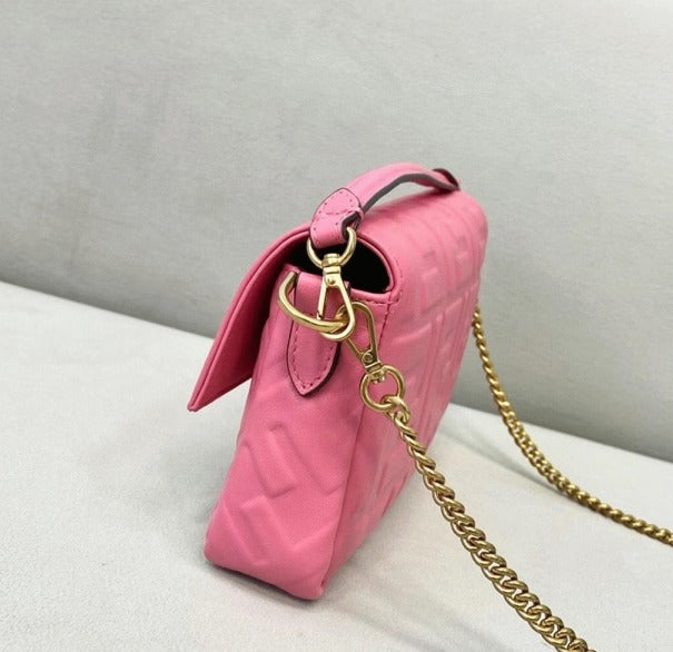 Boutique Quality || Fendi Small Baguette Bag In Pink FF