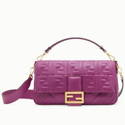 Boutique Quality || Fendi Large Baguette Bag In Purple FF