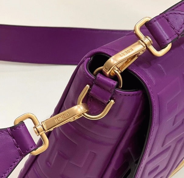 Boutique Quality || Fendi Large Baguette Bag In Purple FF