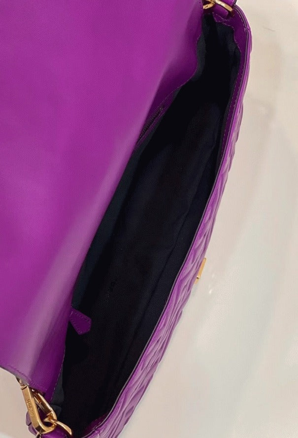 Boutique Quality || Fendi Large Baguette Bag In Purple FF