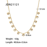 Thumbnail for 18K Gold Plated Zircon Stainless Steel Necklace