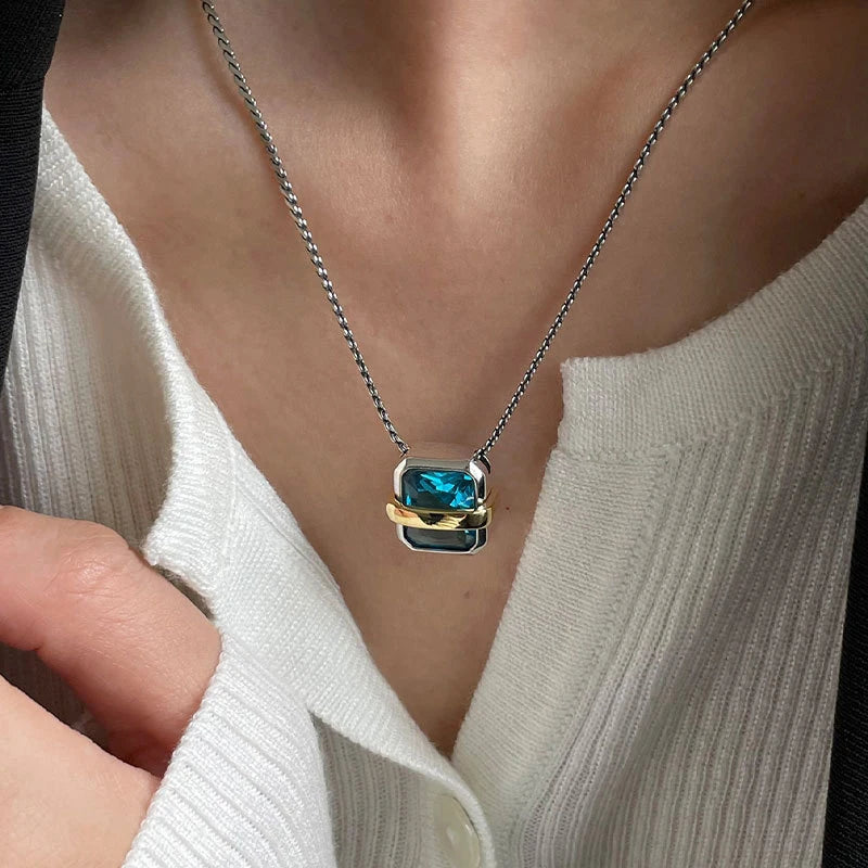 Necklace Crystal Punk Clavicle Chain