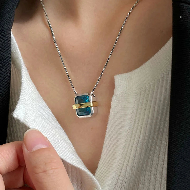 Necklace Crystal Punk Clavicle Chain