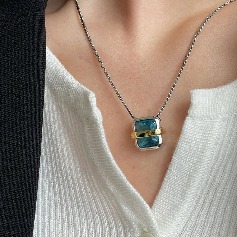 Necklace Crystal Punk Clavicle Chain