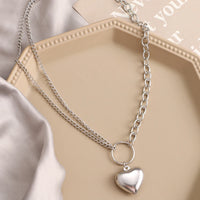 Thumbnail for Punk Big Love Heart Chain Pendant