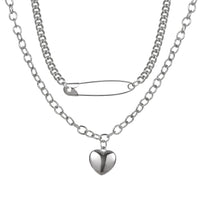 Thumbnail for Punk Big Love Heart Chain Pendant