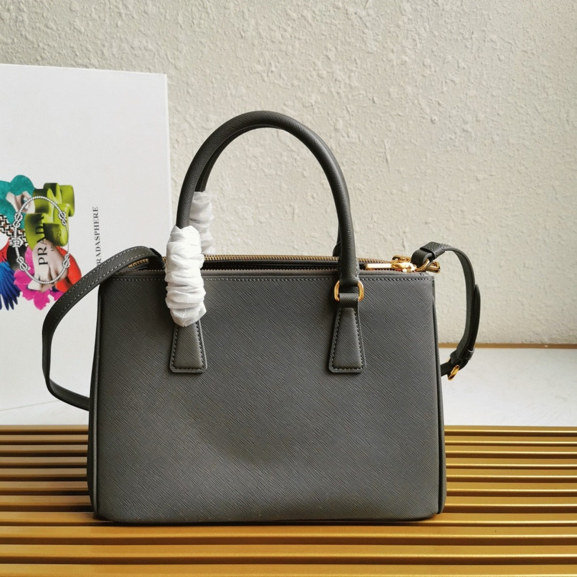 Boutique Quality || Prada Grey Galleria Medium Bag