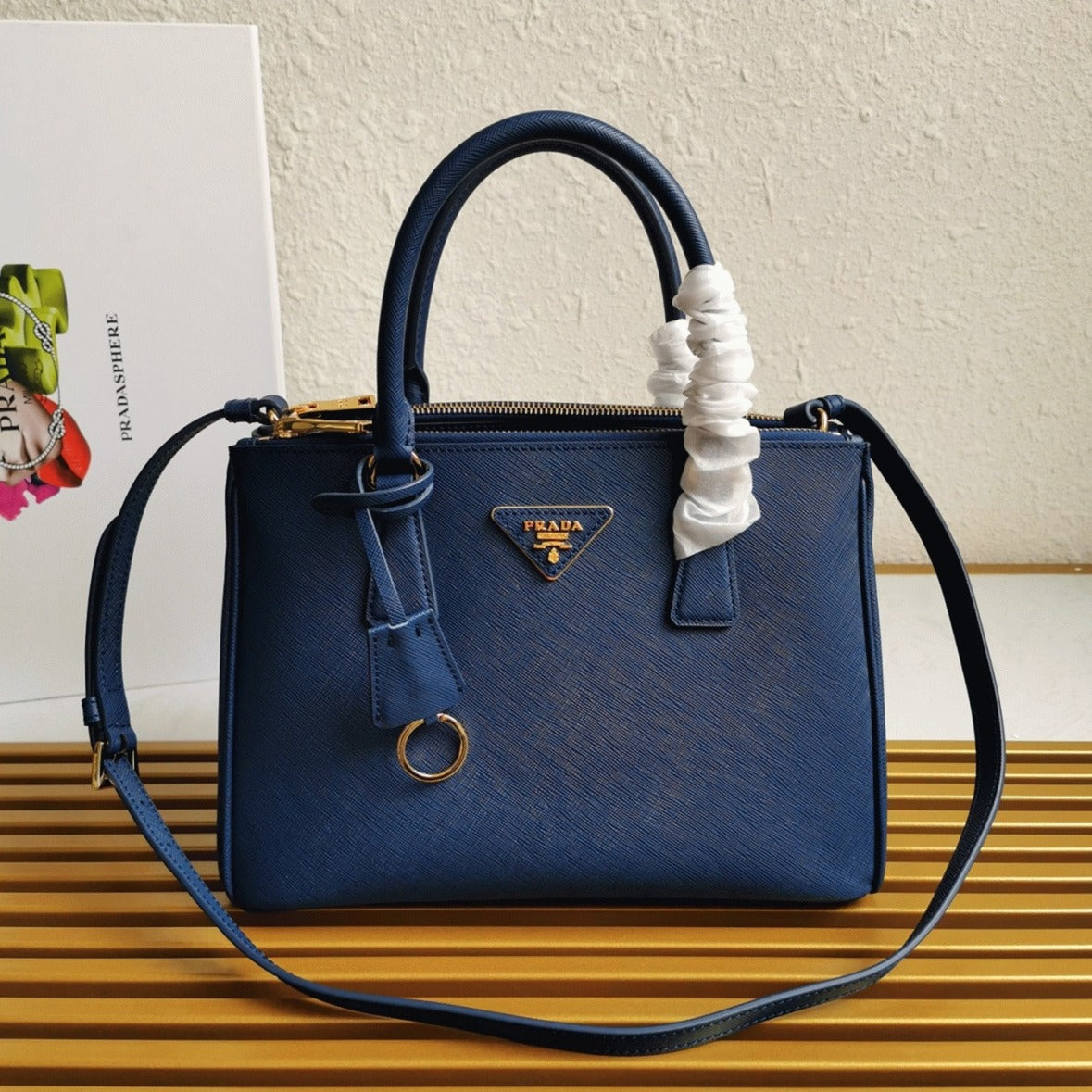 Boutique Quality || Prada Bluette Galleria Medium Bag Knockoff