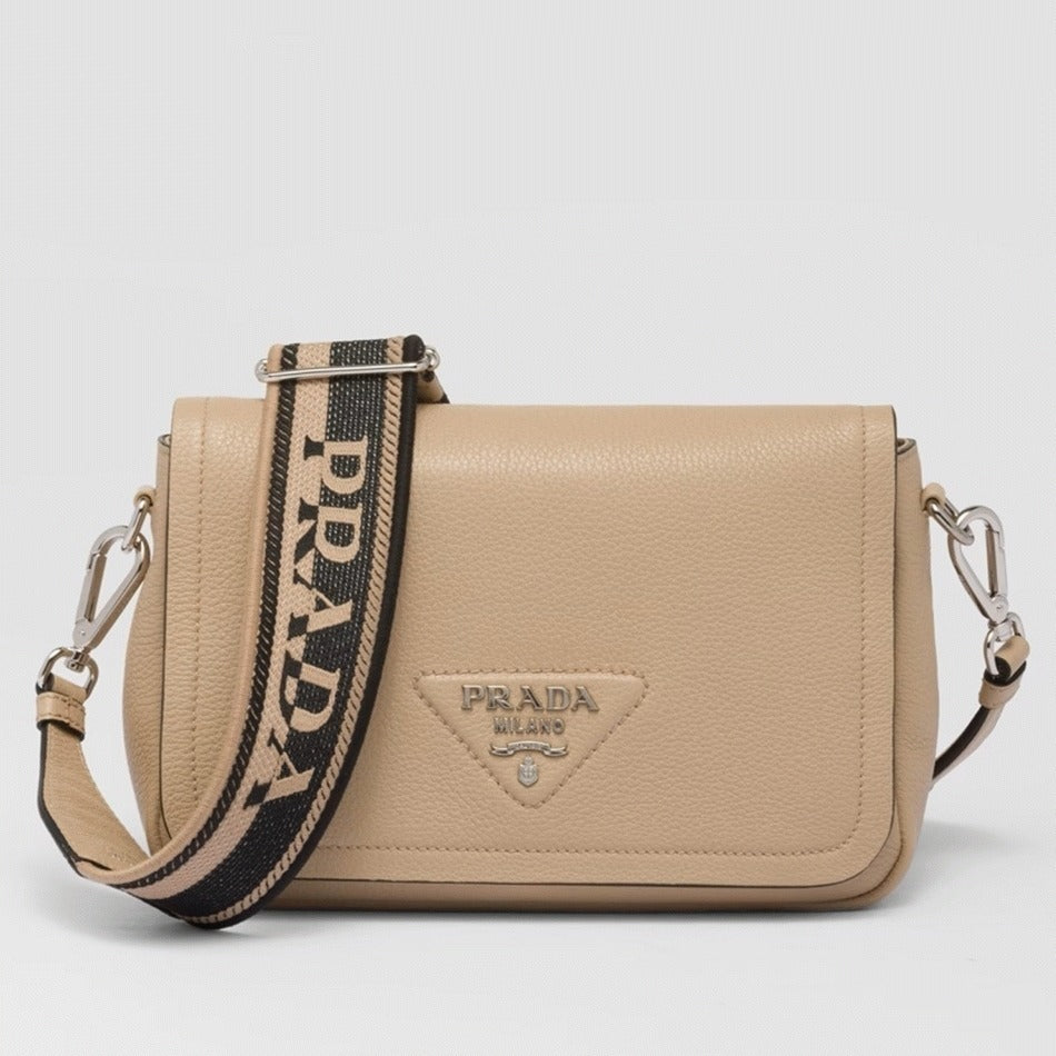 Boutique Quality || Prada Flap Shoulder Bag in Sand