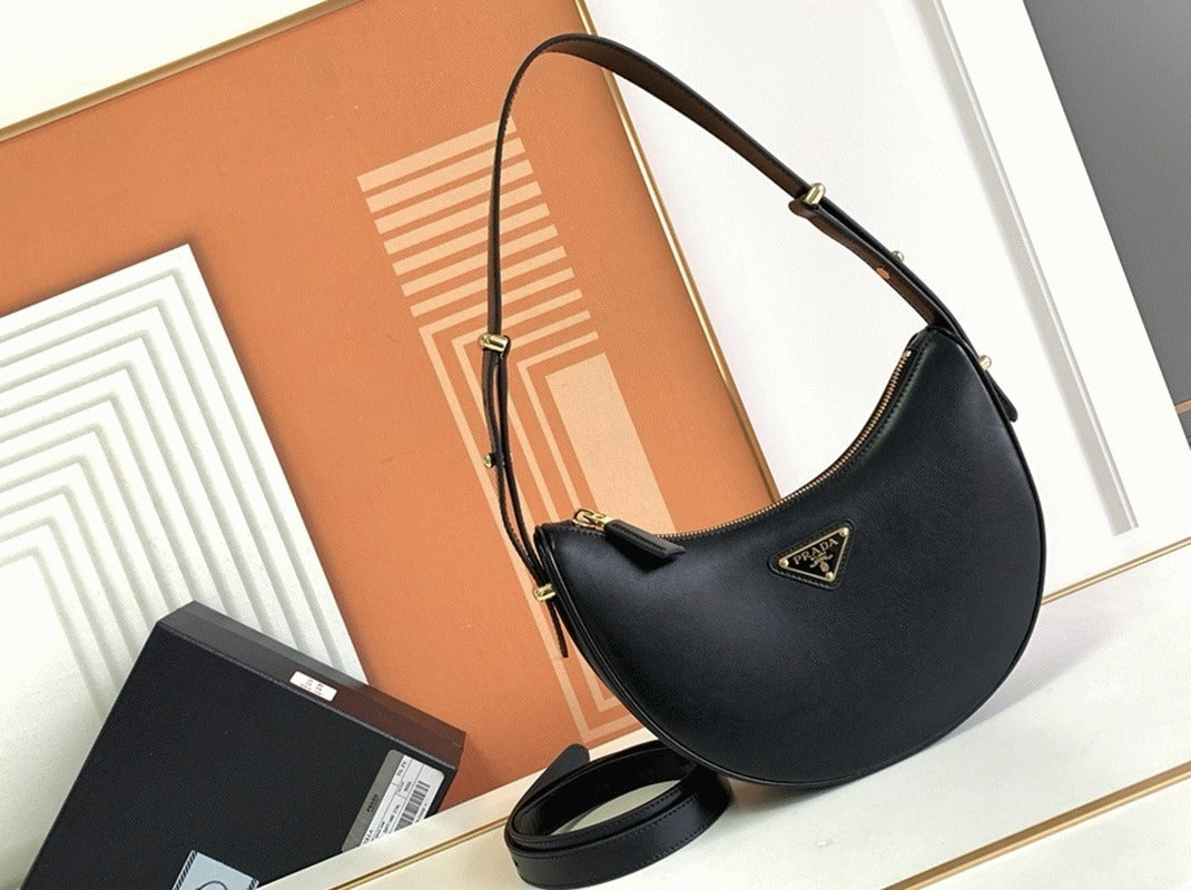 Boutique Quality || Prada Black Arque Shoulder Bag