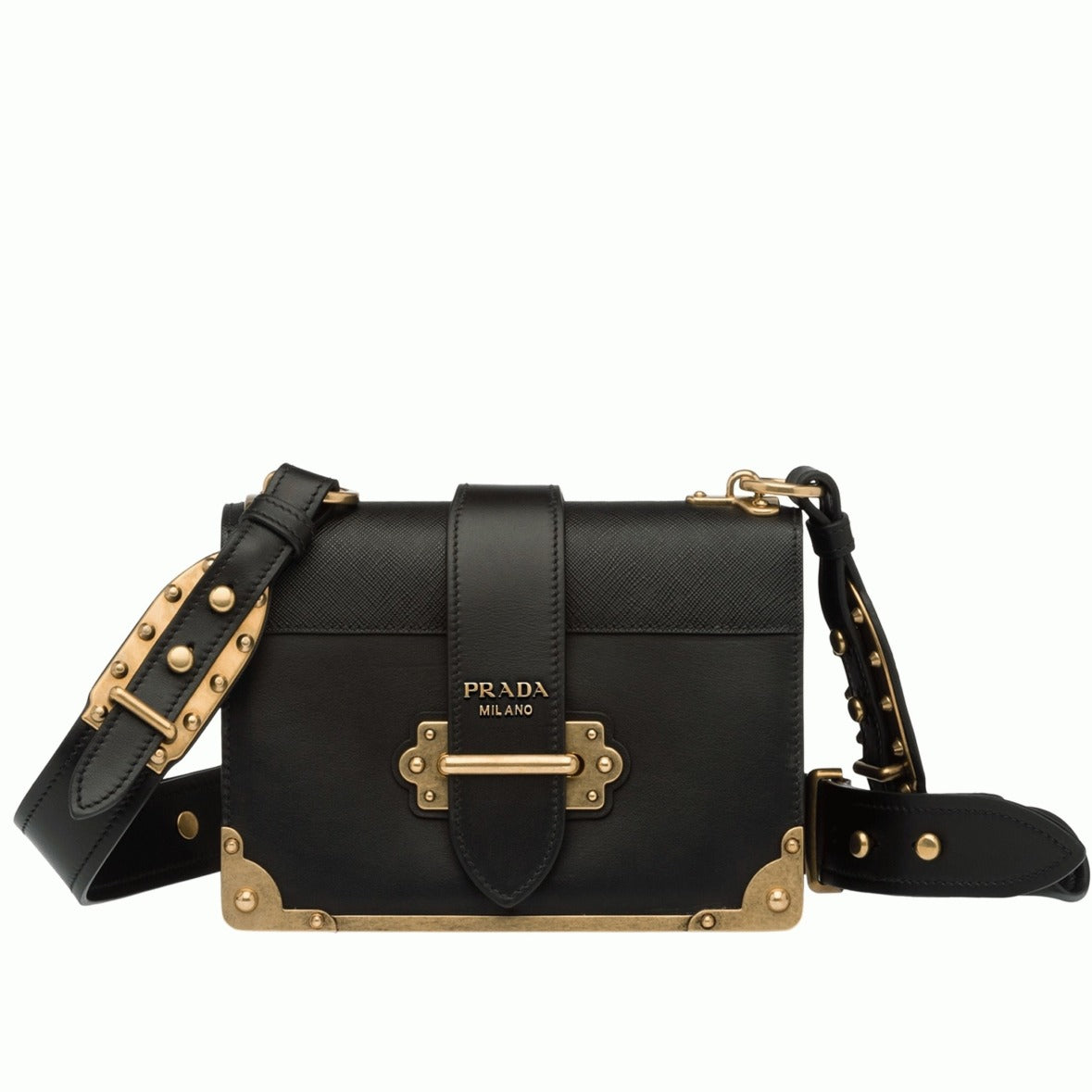 Boutique Quality || Prada Black Cahier Shoulder Bag