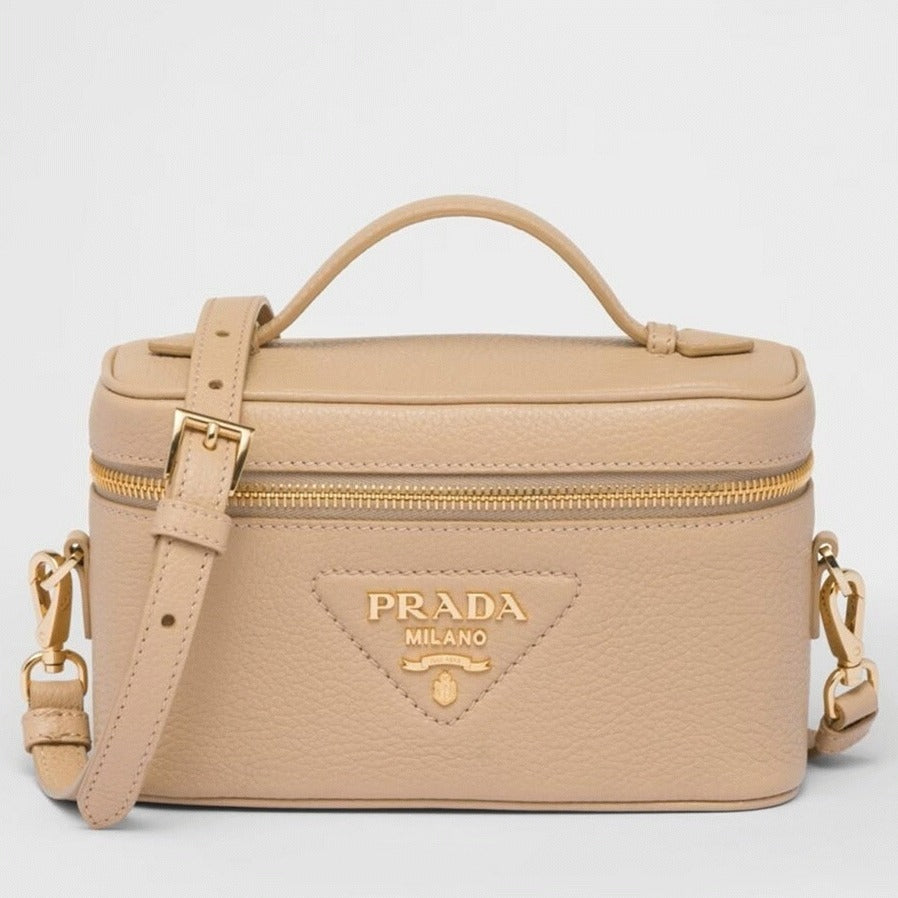 Boutique Quality || Prada Mini Vanity Bag in Sand Beige
