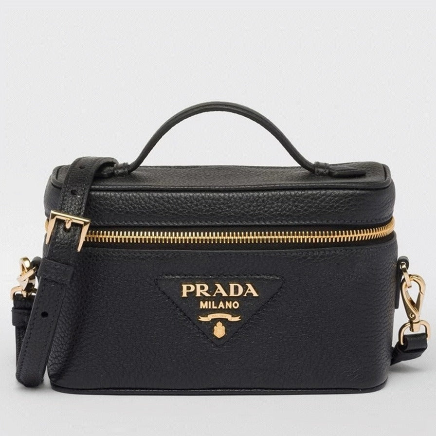 Boutique Quality || Prada Mini Vanity Bag in Black