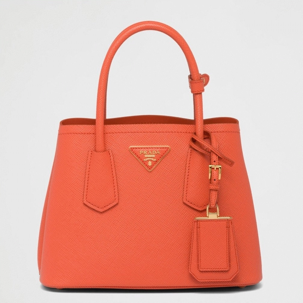 Boutique Quality || Prada Orange Double Mini Bag