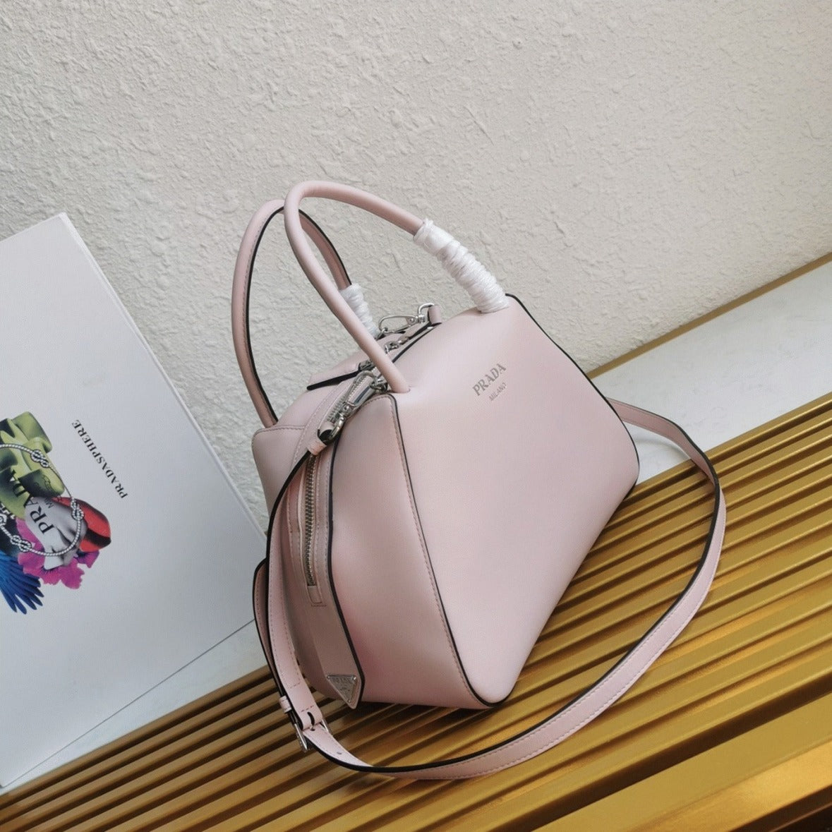 Boutique Quality || Prada Supernova Small Top Handle Bag in Pink