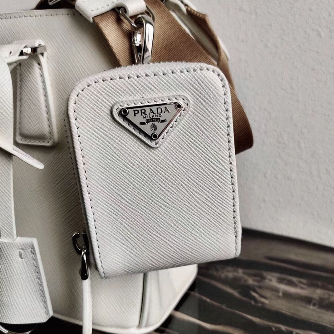 Boutique Quality || Prada White Galleria Mini Bag