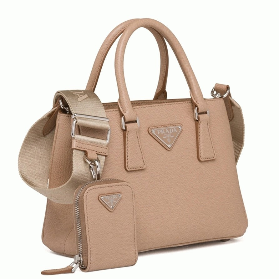 Boutique Quality || Prada Galleria Mini Bag in Beige