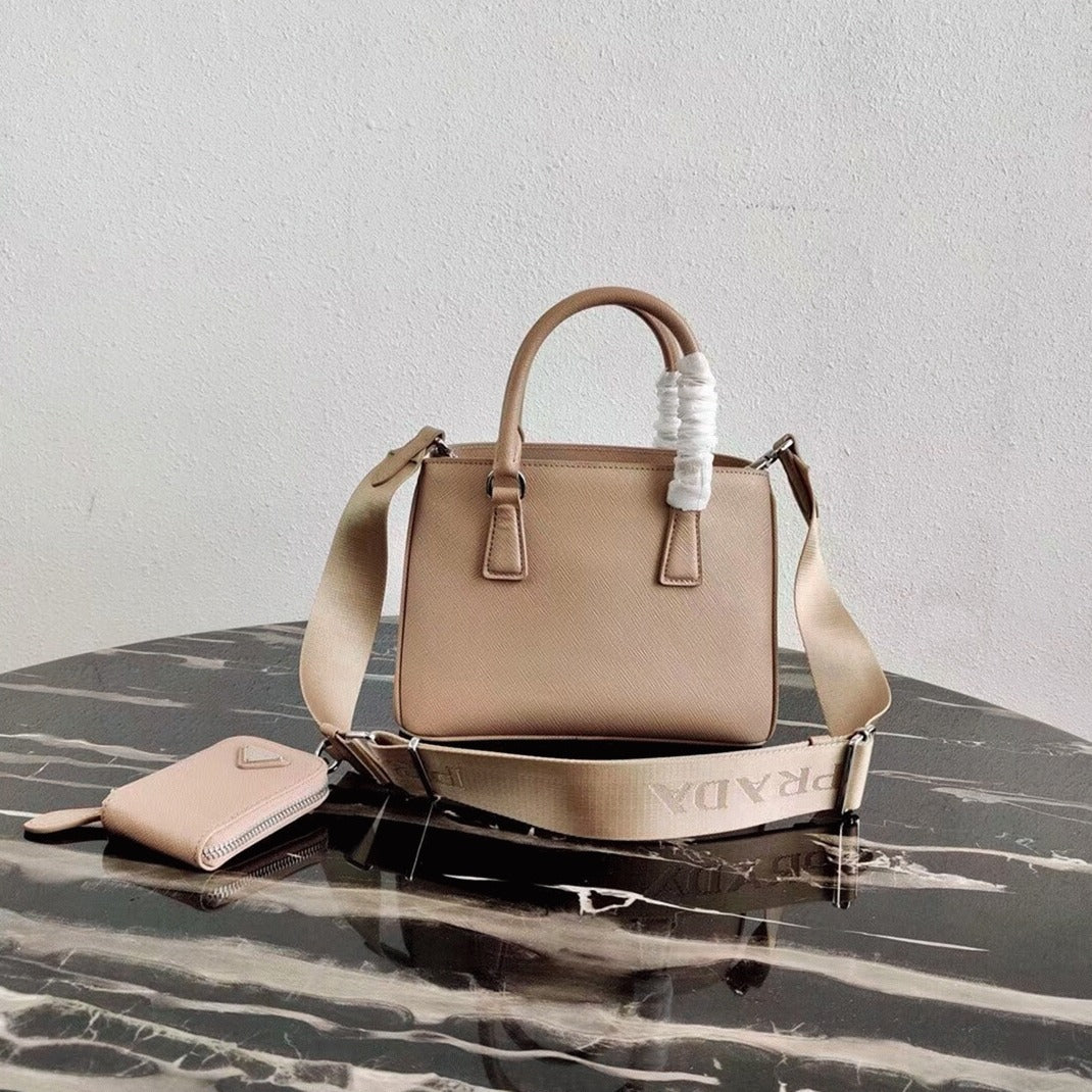 Boutique Quality || Prada Galleria Mini Bag in Beige