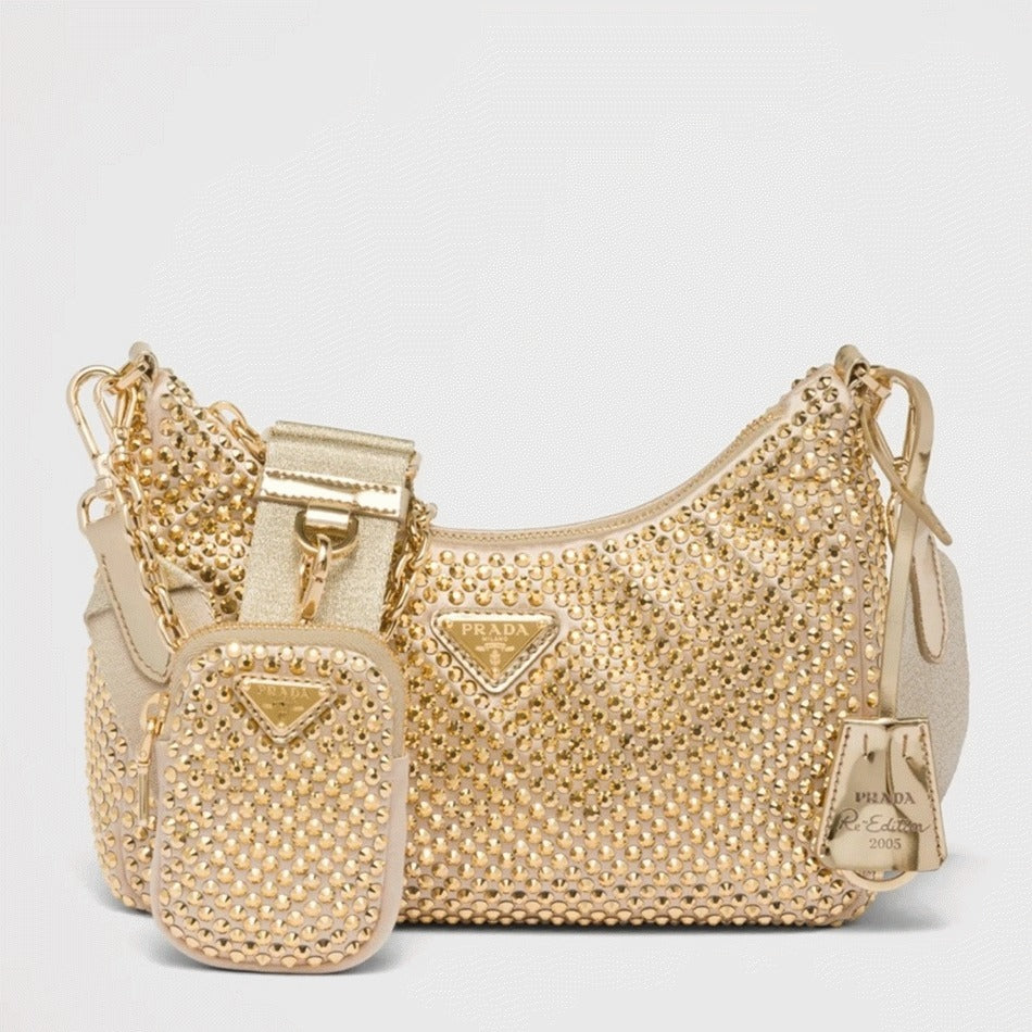 Boutique Quality || Prada Re-Edition Shoulder Bag in Beige