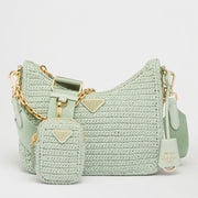 Boutique Quality || Prada Re-Edition Crochet Bag in Aqua