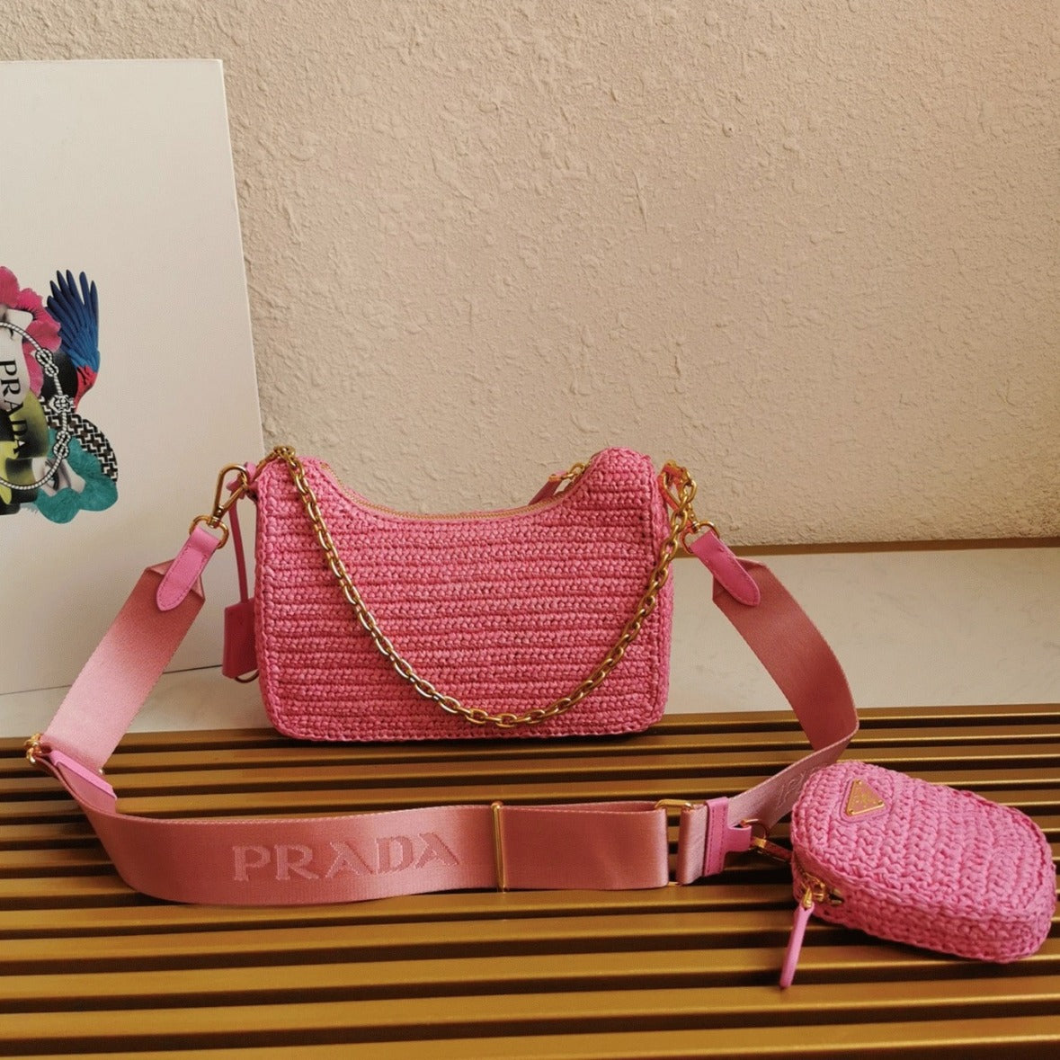 Boutique Quality || Prada Re-Edition Shoulder Bag in Pink