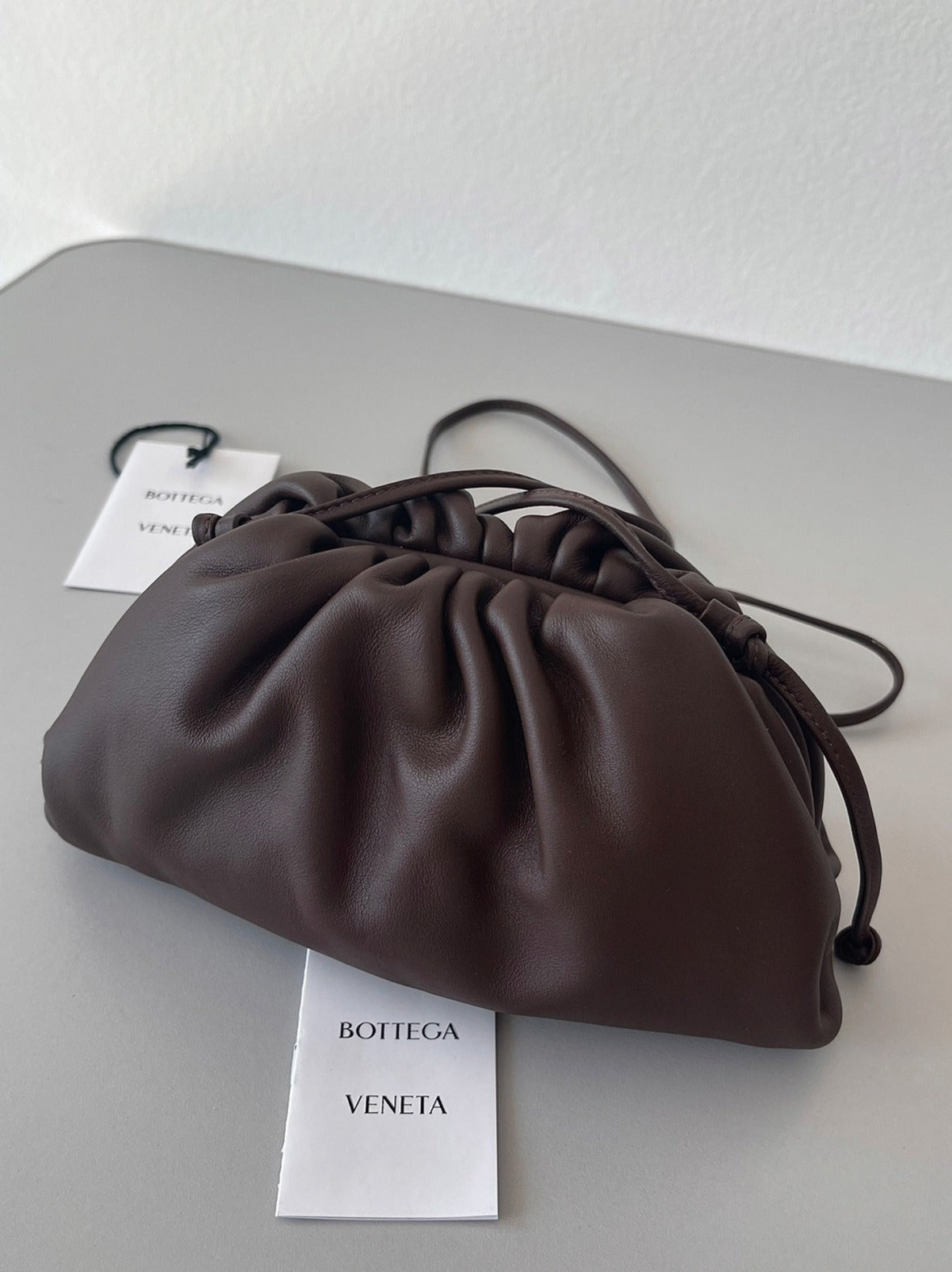 Boutique Quality || Bottega Veneta Mini Pouch with Strap Fondant