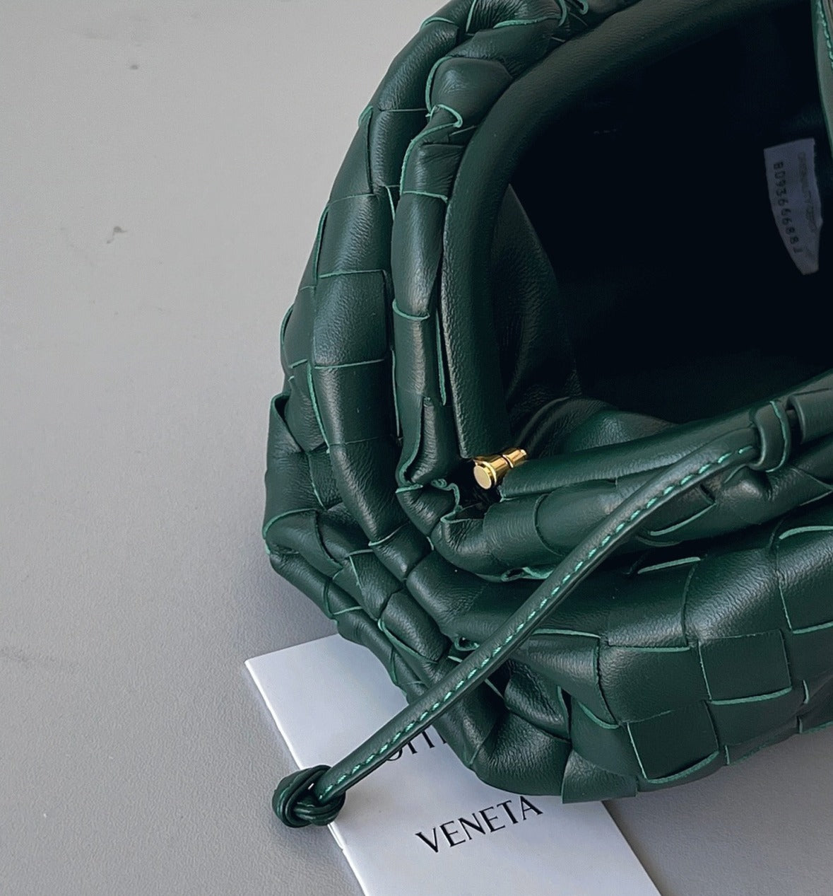 Boutique Quality || Bottega Veneta Mini Pouch with Strap Raintree