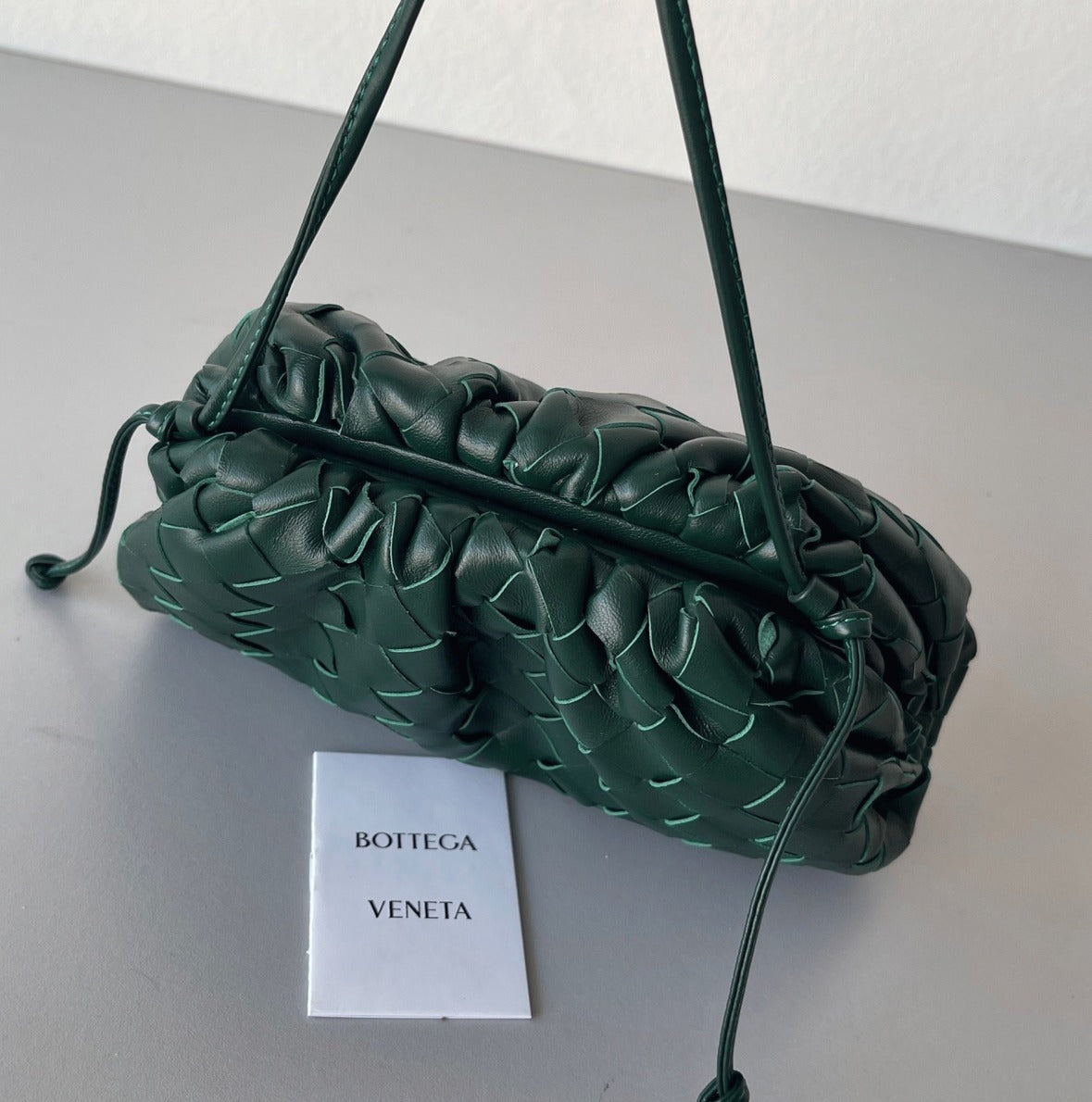 Boutique Quality || Bottega Veneta Mini Pouch with Strap Raintree