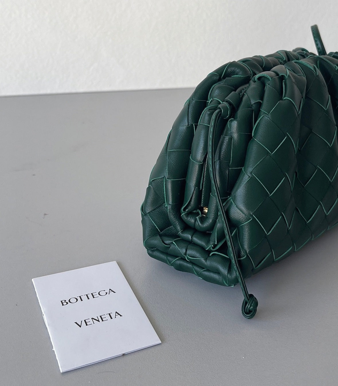 Boutique Quality || Bottega Veneta Mini Pouch with Strap Raintree