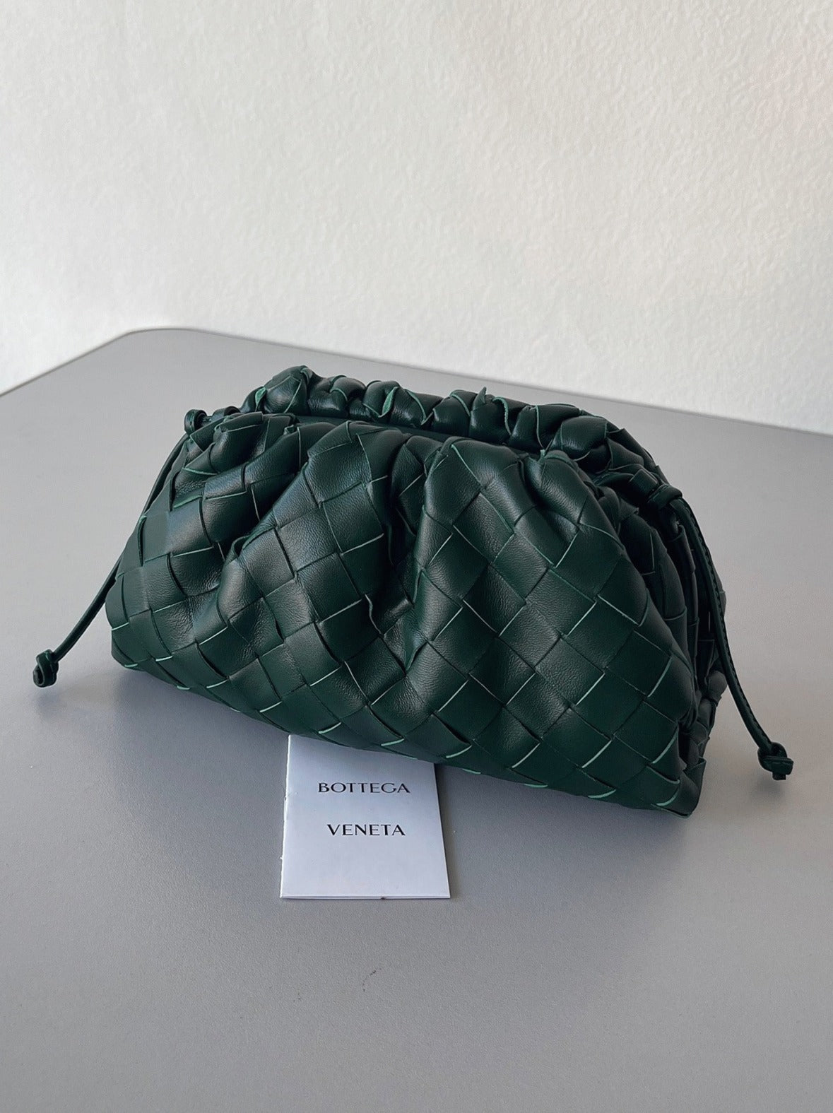 Boutique Quality || Bottega Veneta Mini Pouch with Strap Raintree