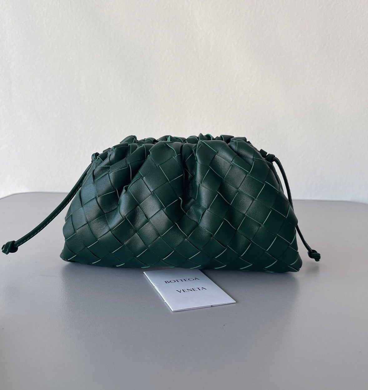 Boutique Quality || Bottega Veneta Mini Pouch with Strap Raintree