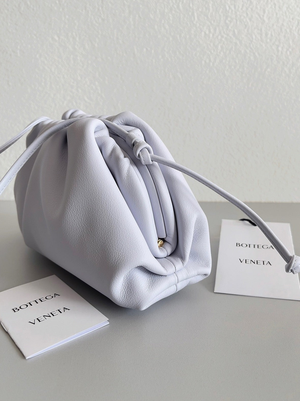 Boutique Quality || Bottega Veneta Mini Pouch with Strap Mirth Washed
