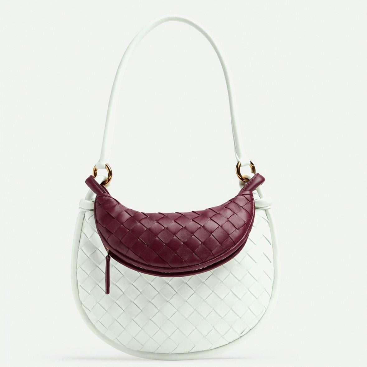 Boutique Quality || Bottega Veneta Gemelli Small Bag Glacier/Barolo