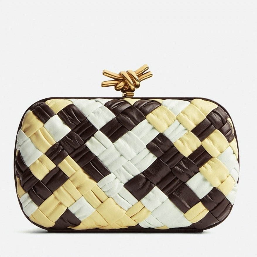 Boutique Quality || Bottega Veneta Knot Minaudiere Clutch Multicolour