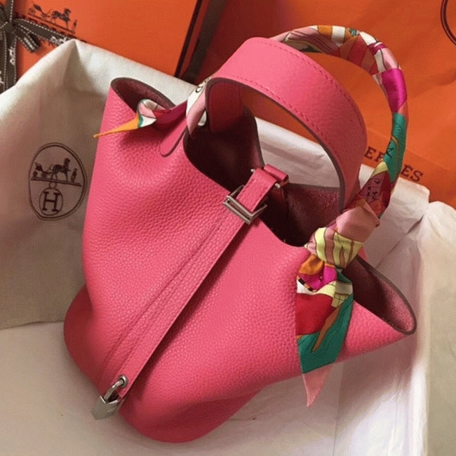Boutique Quality || Rose lipstick Hermes Picotin Lock 22cm handbag